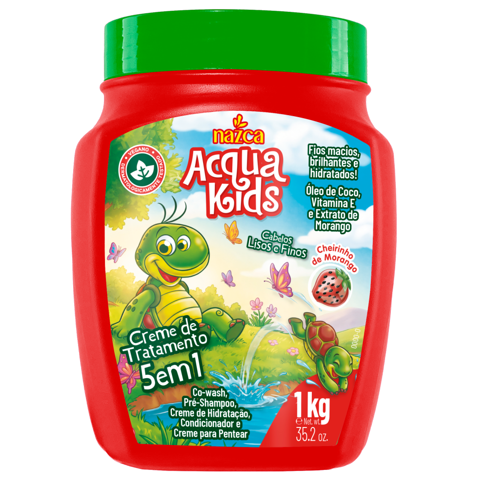 Creme de Hidratação Nazca Acqua Kids Lisos e Finos 1kg