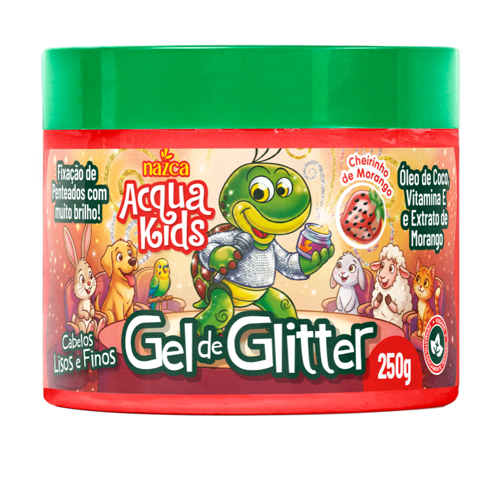 Gel Glitter Nazca Acqua Kids Lisos e Finos 250g
