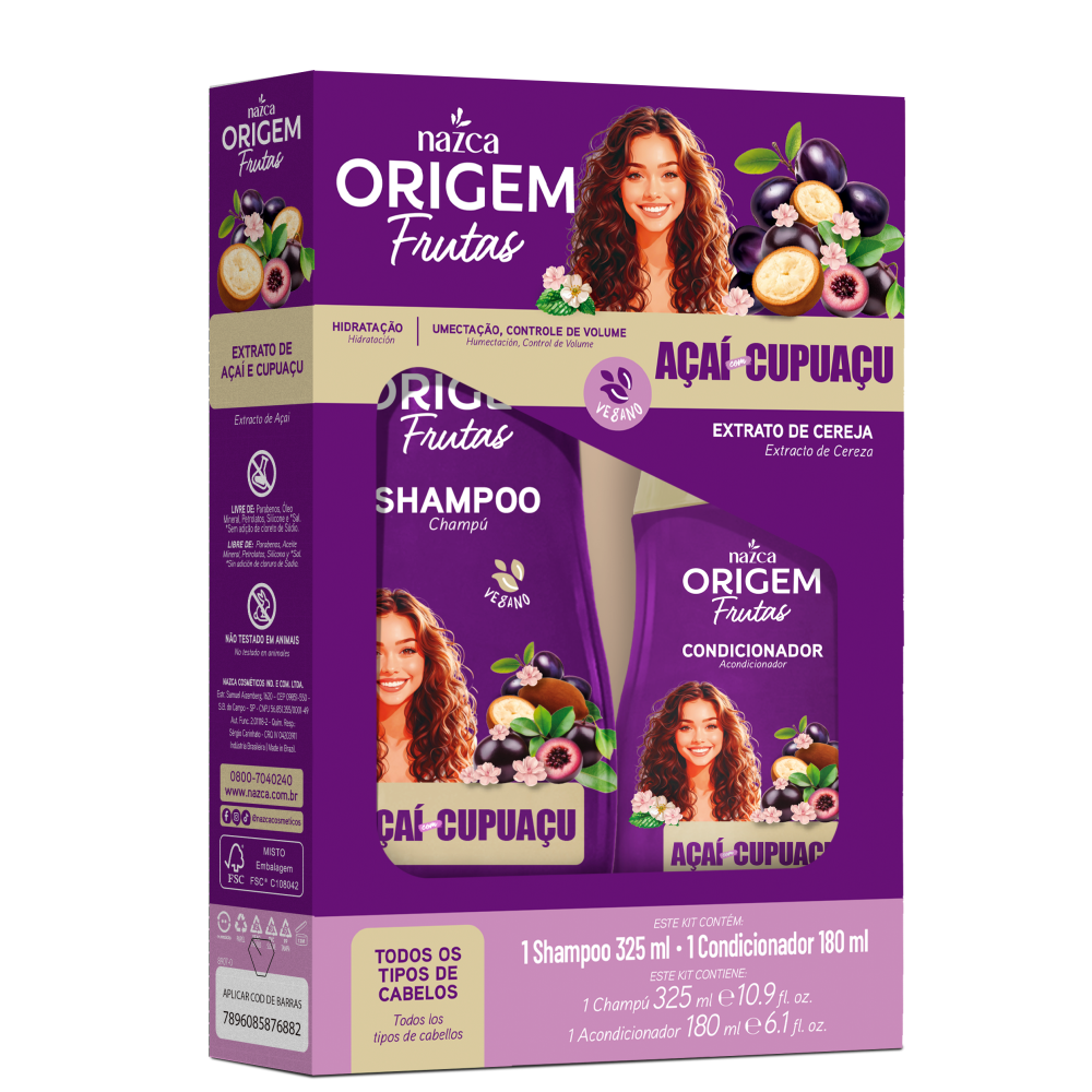 Kit Nazca Frutas Açaí e Cupuaçu 325ml + 180ml