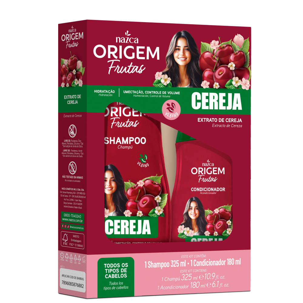 Kit Nazca Frutas Cereja 325ml + 180ml