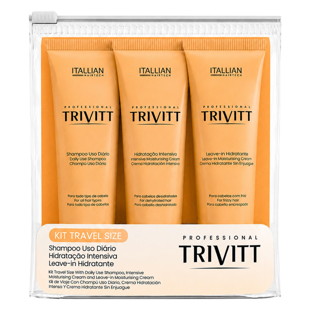 Kit Itallian Trivitt Travel Shampoo + Leave-In + Hidratação 3 de 200ml