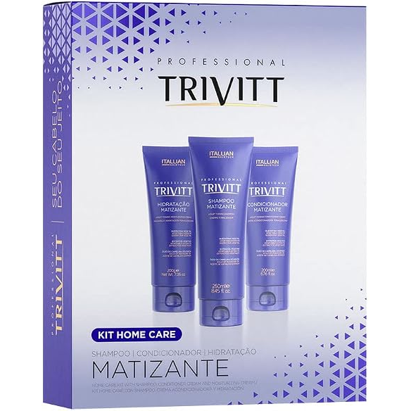 Kit Itallian Trivitt Matizante Shampoo + Condicionador + Hidratação 250ml + 200ml + 200ml