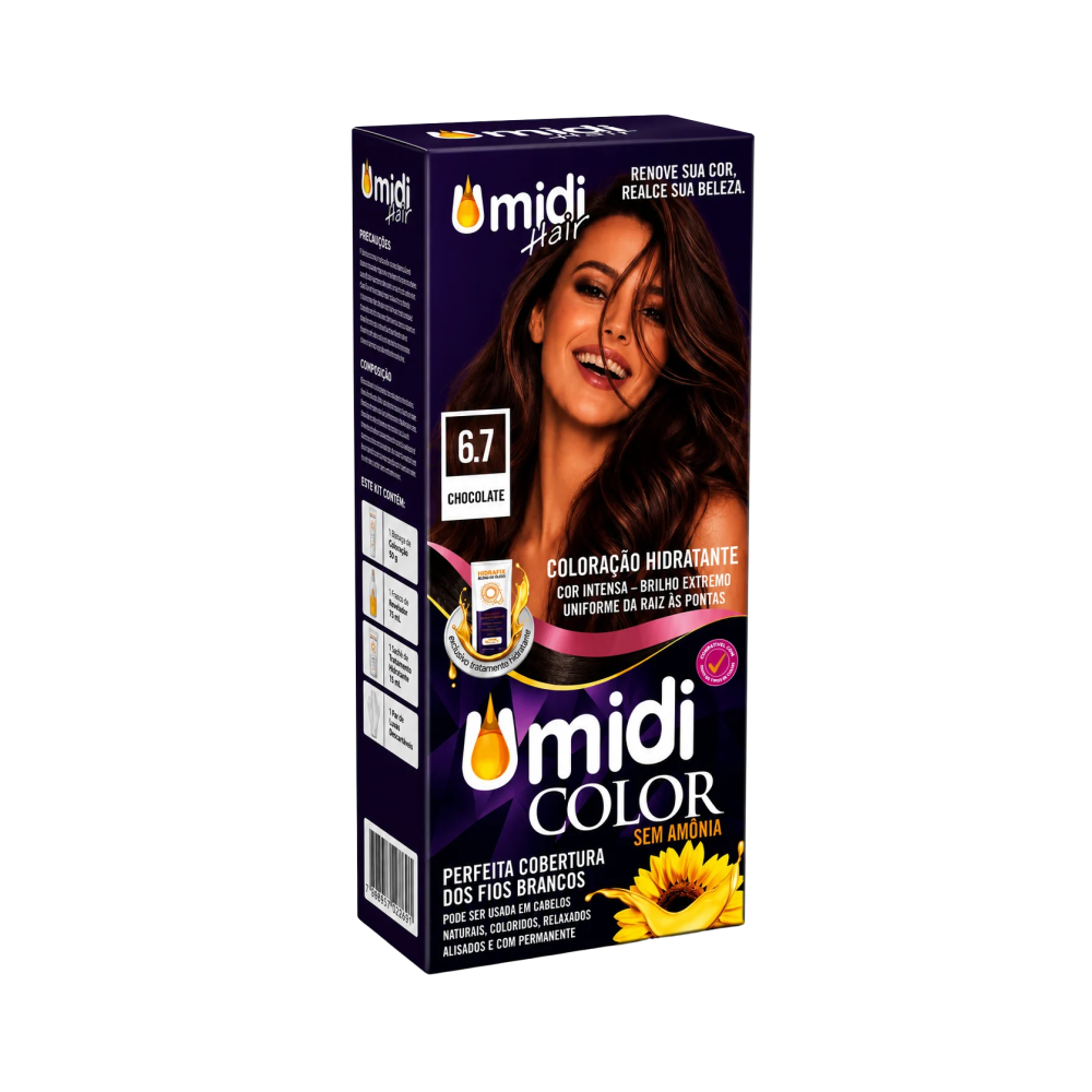 Coloração Hidratante Umidi Hair Umidi Color Chocolate Ref. 6.7