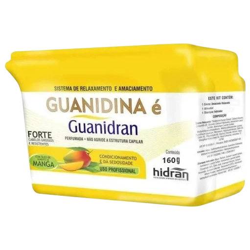 Relaxamento e Alisamento Capilar Hidran Guanidina Da Fonte Com Queratina e Óleo Com Manga 160g