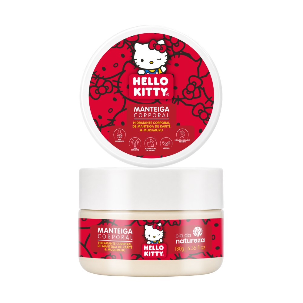 Manteia Corporal Hello Kitty Cia Da Natureza 180g