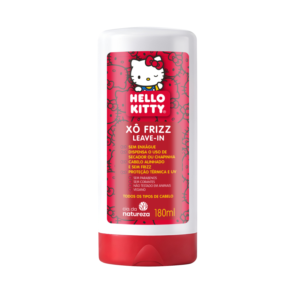 Leave-In Hello Kitty Cia Da Natureza 180ml Xxô Frizz