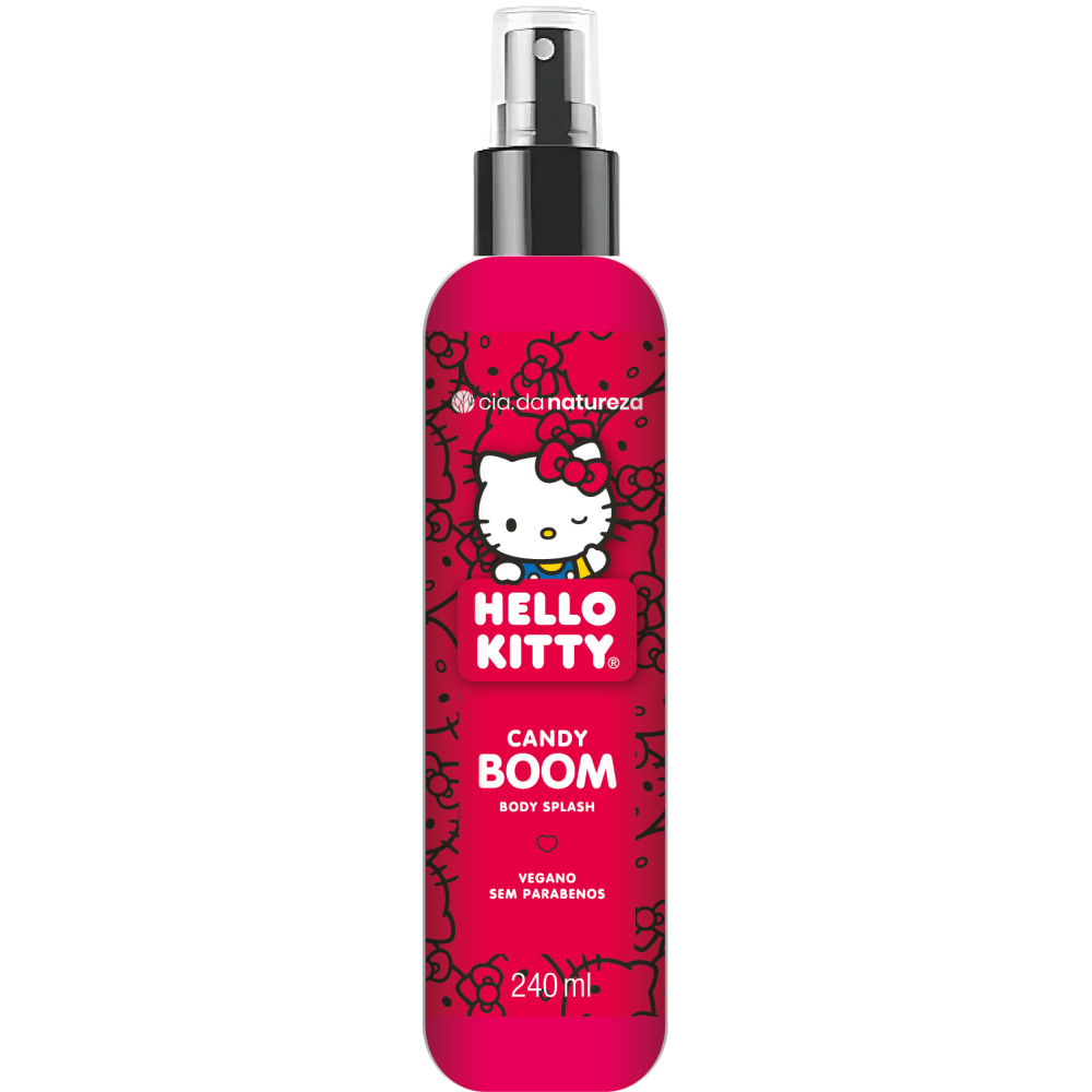 Colônia Splash Hello Kitty Cia Da Natureza 240ml Candy Boom