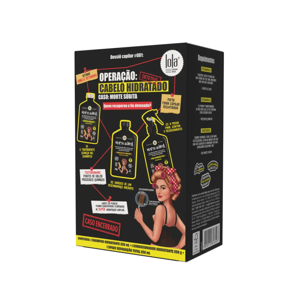 Kit Morte Súbita Lola Shampoo + Condicionador + Spray 250ml + 250g + 250ml