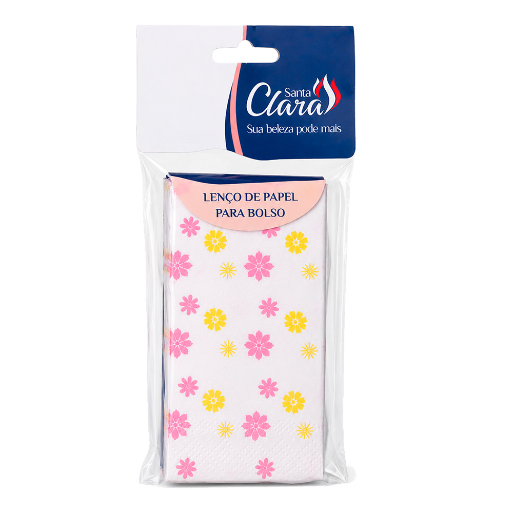 Lenço de Papel Santa Clara Com 10 Unidades Para Bolso Ref. 2479