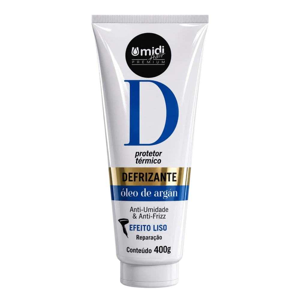 Defrizante Premium Umidi Hair 400g Óleo de Argan Protetor Térmico