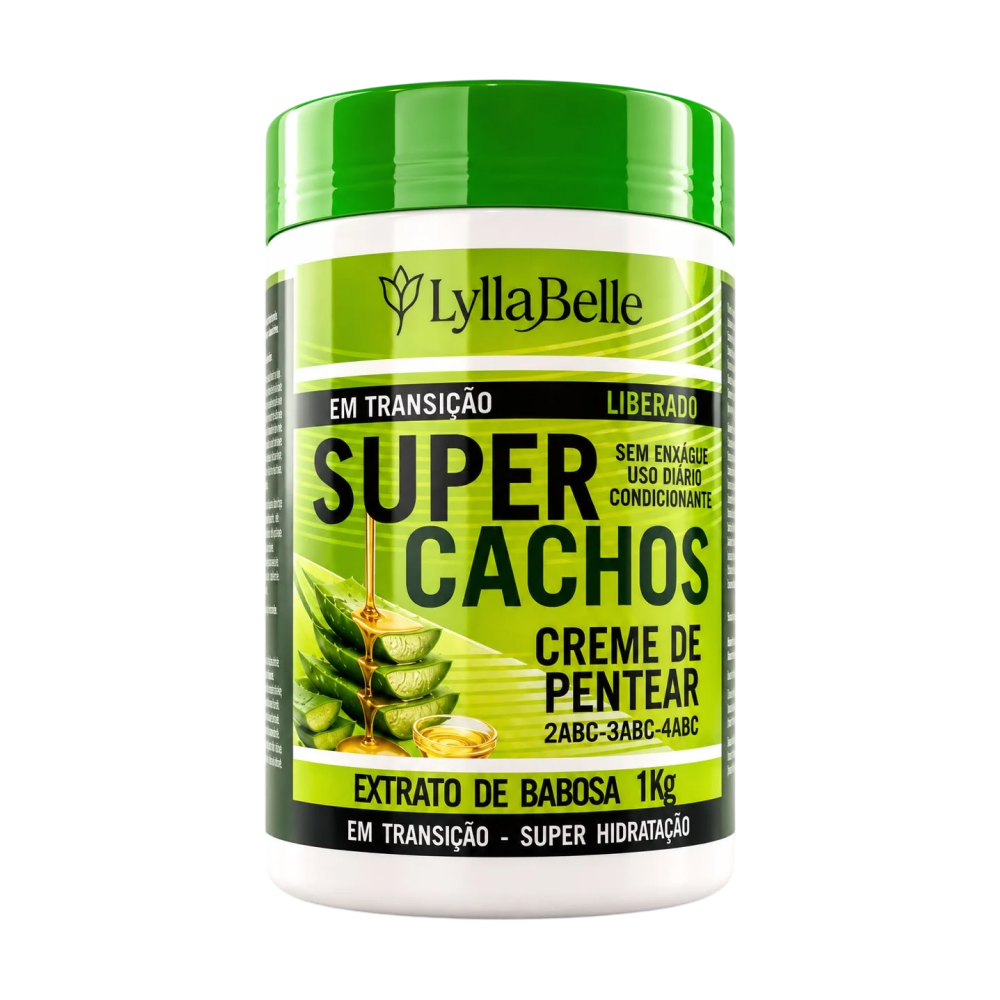 Creme de Pentear Lylla Belle 1kg Super Cachos Babosa