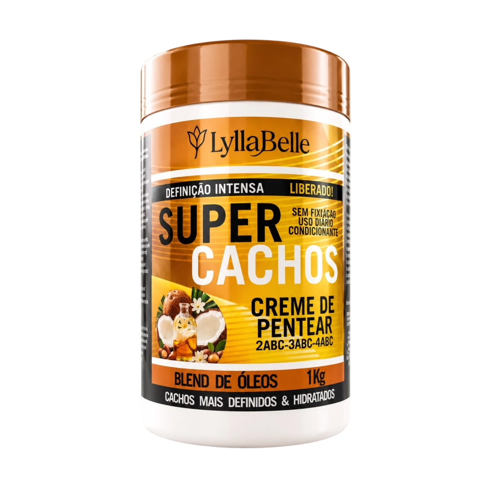 Creme de Pentear Lylla Belle 1kg Super Cachos Blend de Óleos