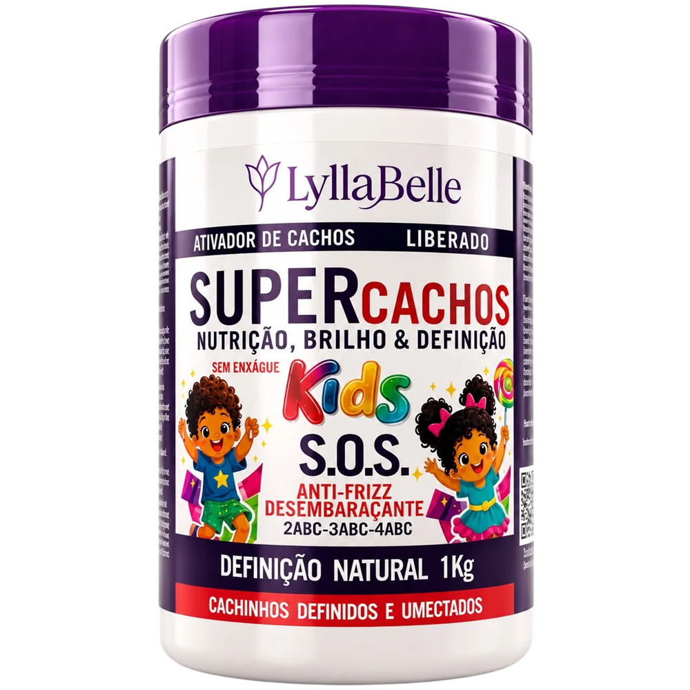 Ativador de Cachos Kids Lylla Belle 1kg Super Cachinhos