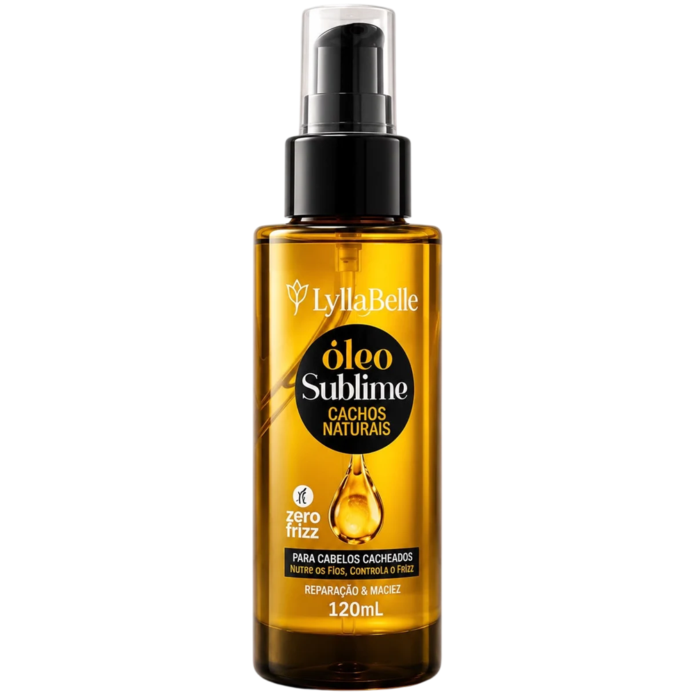 Óleo Capilar Sublime Lylla Belle 120ml Cachos Naturais Zero Frizz