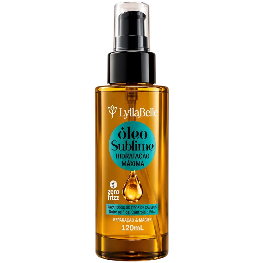 Óleo Capilar Sublime Lylla Belle 120ml Todos Tipos de Cabelos Zero Frizz