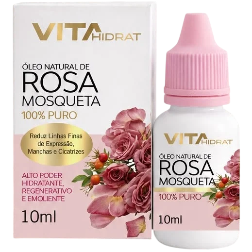 Óleo Facial Natural Vitahidrat 10ml Rosa Mosqueta 100% Puro