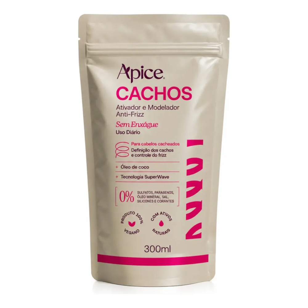 Ativador de Cachos Cachos Nutritivo Ápice 300ml Condicionante Refil