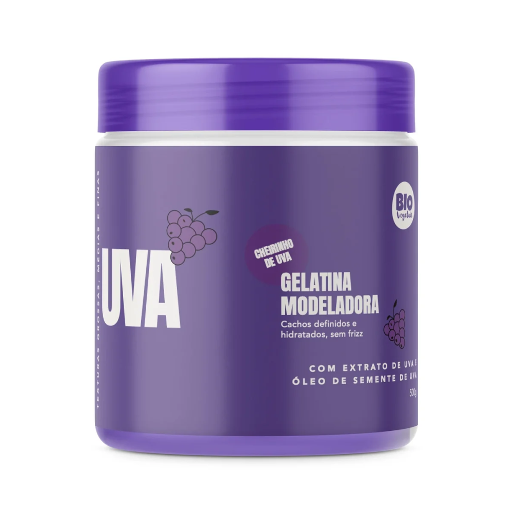 Gelatina Bio Vegetais Trihair 500g Mais Definição Uva