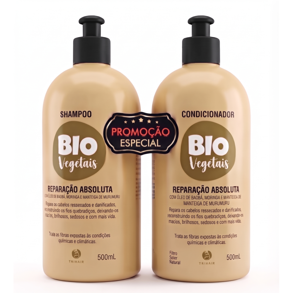 Kit Trihair Shampoo 500ml + Condicionador 500ml Reparação Absoluta