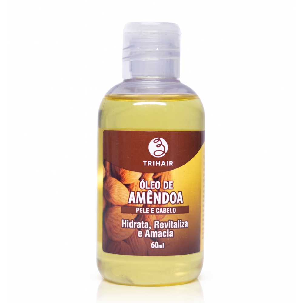 Óleo Capilar Bio Vegetais Trihair 60ml Pele e Cabelo Óleo de Amêndoa