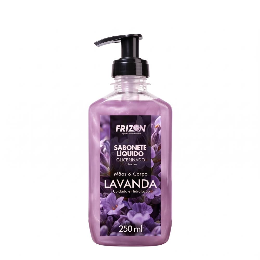 Sabonete Líquido Frizon 250ml Glicerinado PH Neutro Lavanda