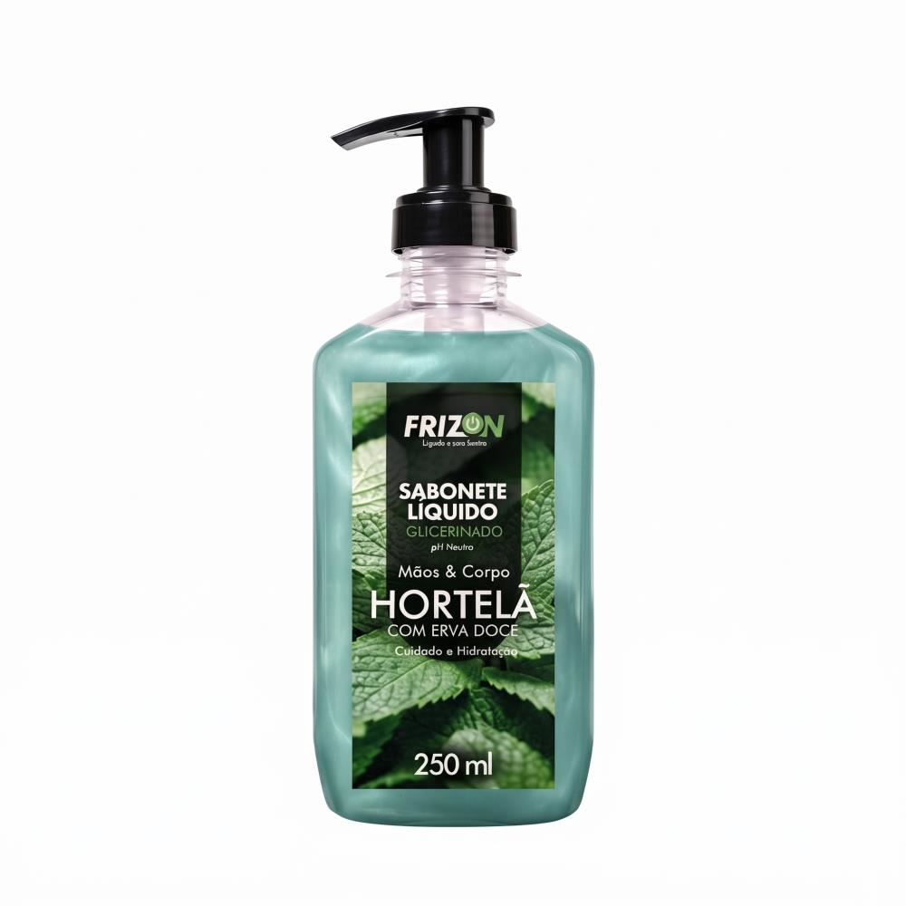 Sabonete Líquido Frizon 250ml Glicerinado PH Neutro Hortelã