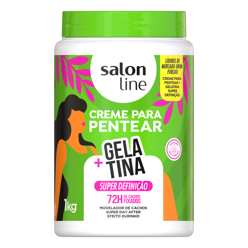 Creme de Pentear + Gelatina Salon Line 1kg Super Definição