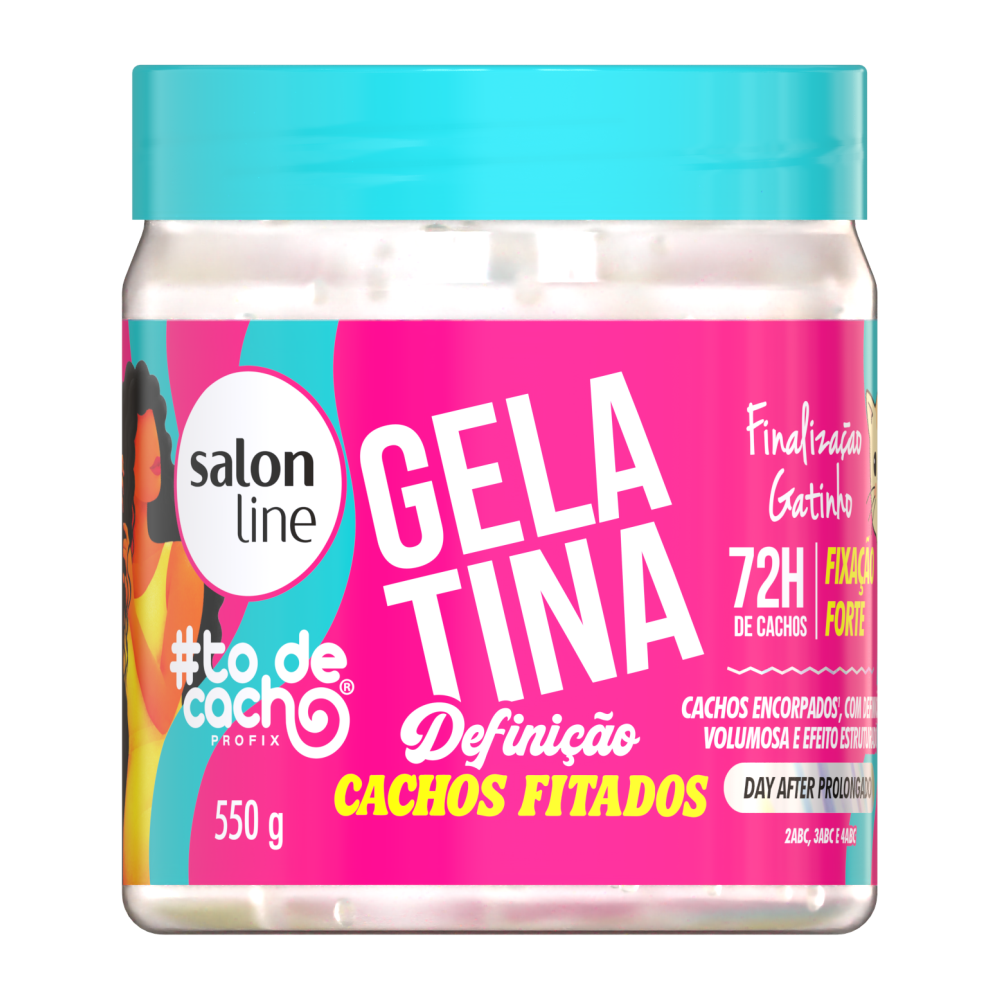 Gelatina Salon Line 550g Definição Cachos Fitados Finalização Gatinho