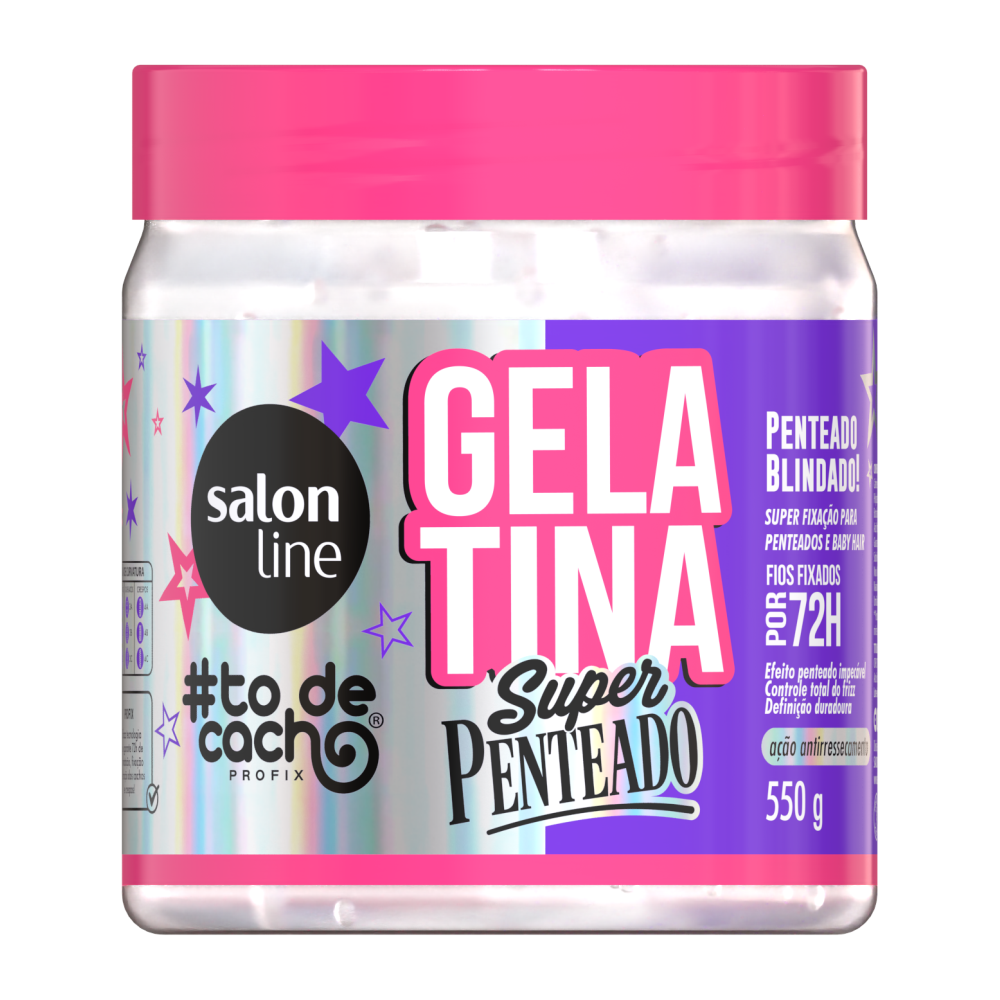 Gelatina Salon Line 550g #Tô de Cacho Super Penteado Blindado