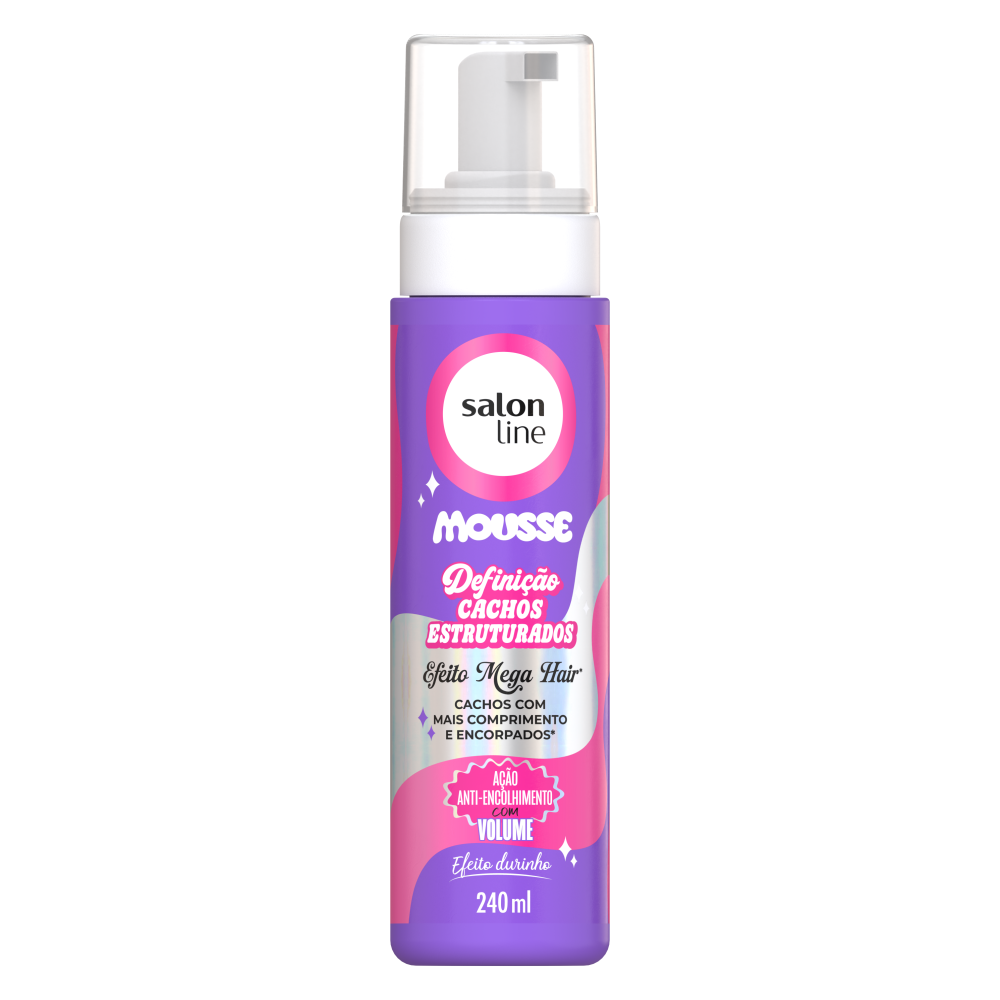 Mousse Capilar Salon Line 240ml Definição Cachos Estruturados Efeito Mega Hair