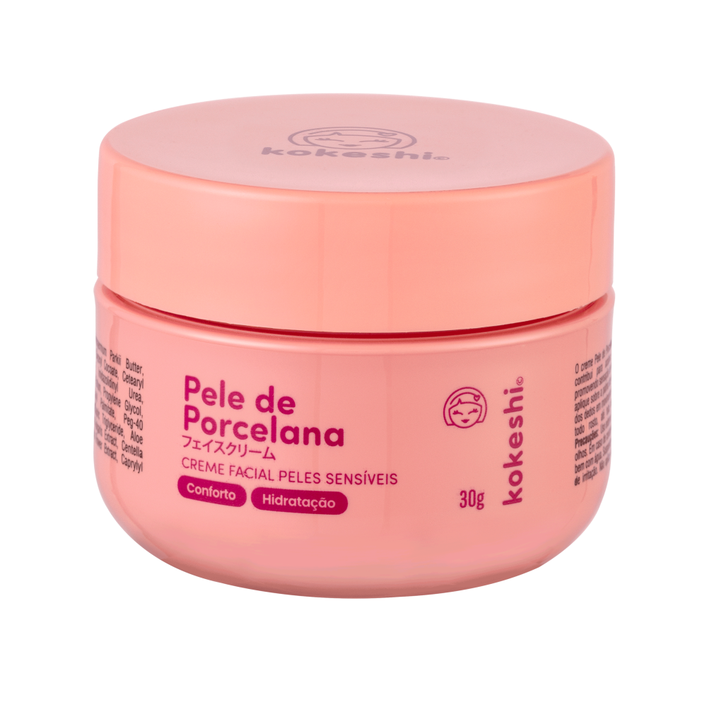 Creme Facial Kokeshi 30g Pele de Porcelana Pele Sensíveis
