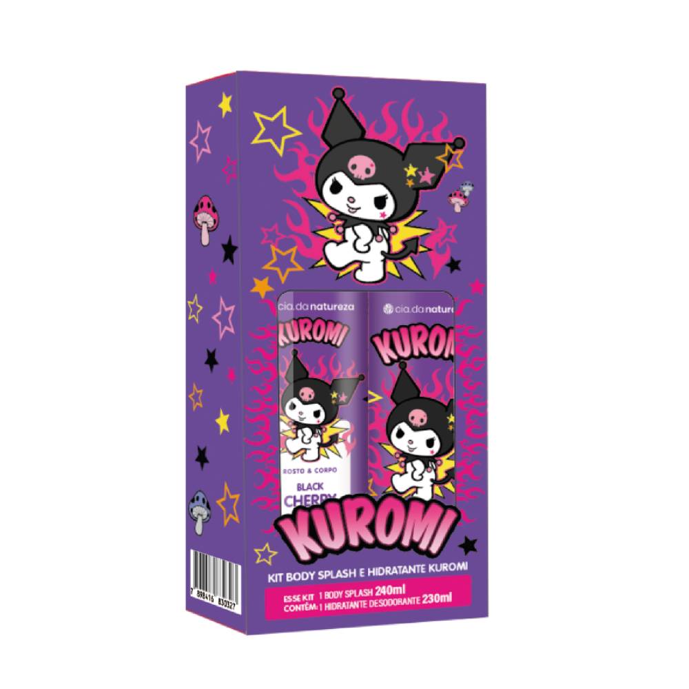 Kit Hello Kitty Cia Da Natureza Colônia 240ml + Hidratante 230ml Kuromi