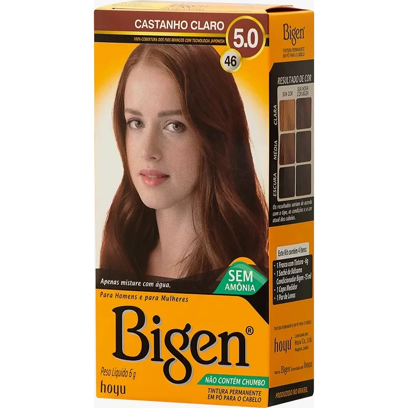 Tintura Cless Bigen 46 Castanho Claro 5.0
