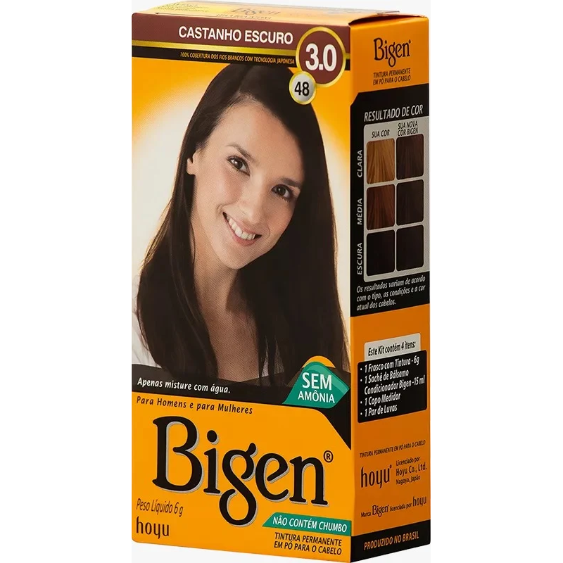 Tintura Cless Bigen 48 Castanho Escuro 3.0