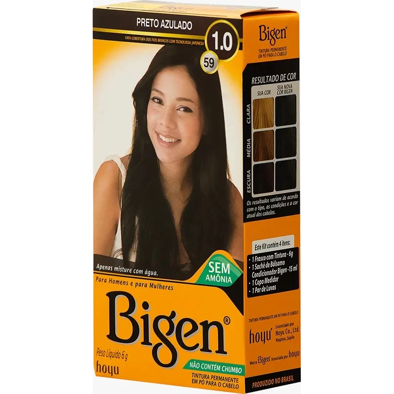 Tintura Cless Bigen 59 Preto Azulado 1.0
