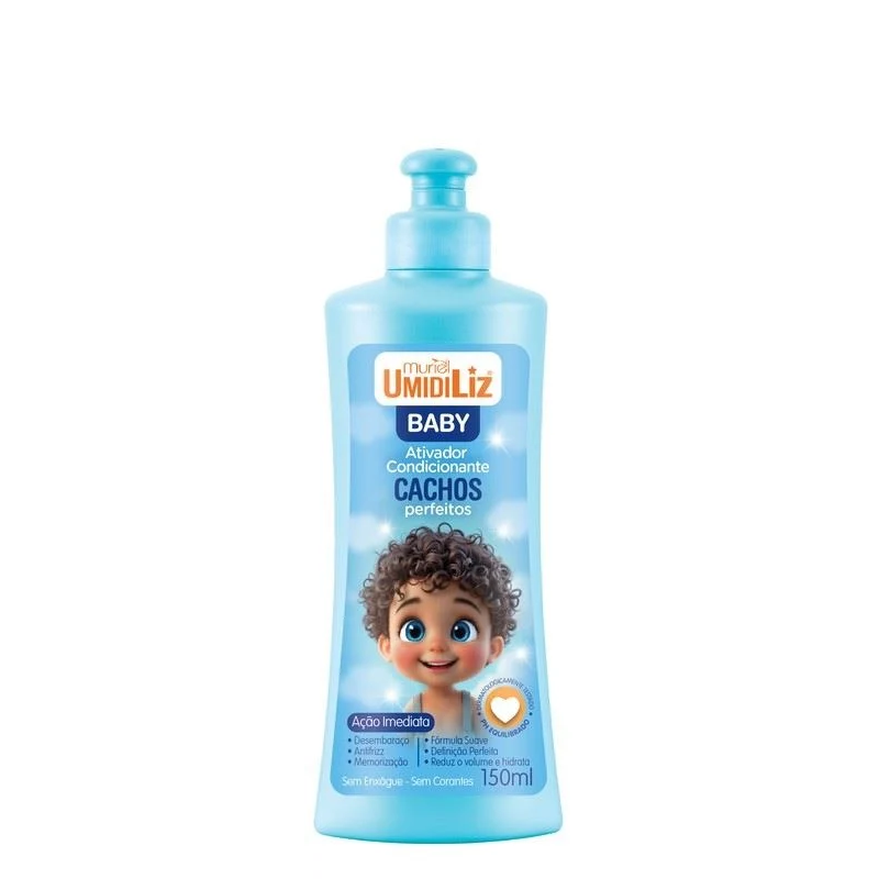Ativador De Cachos Condicionador Umidiliz Baby Azul 150ml