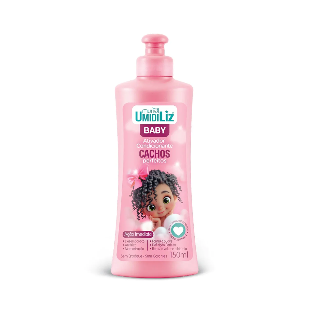 Ativador De Cachos Condicionador Umidiliz Baby Rosa 150ml