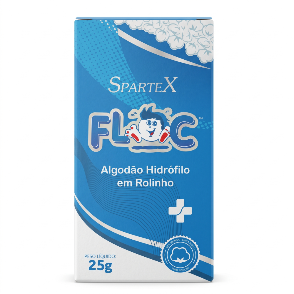 Algodão Hidrófilo Rolinho Spartex Floc 25G