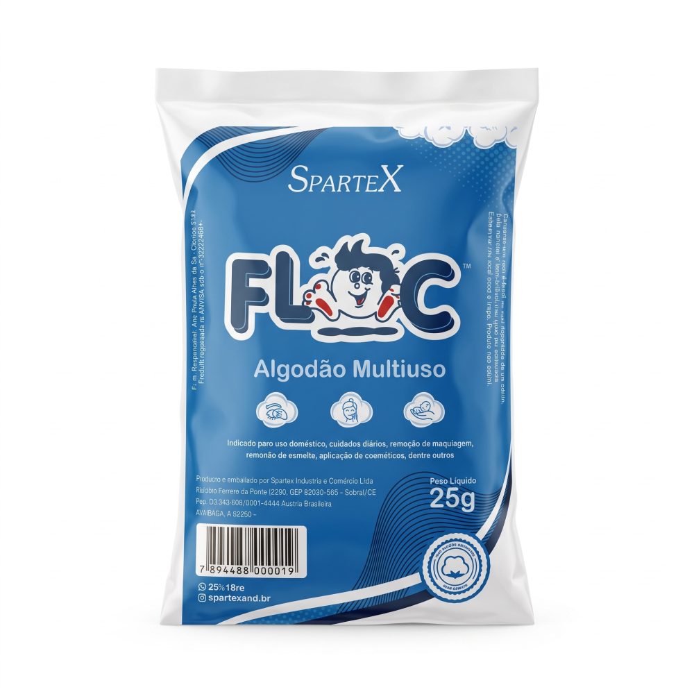 Algodão Spartex Floc Multiuso 25G