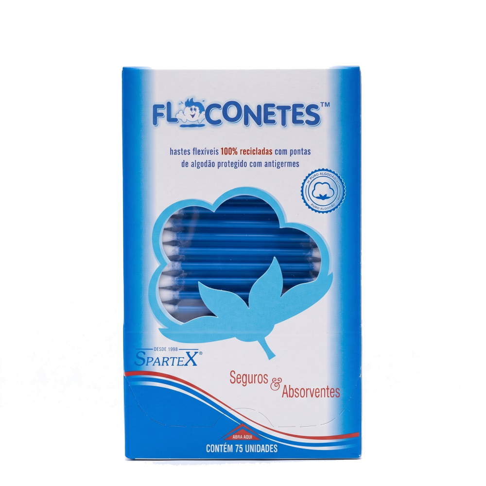 Haste Flexível Spartex Floconetes 75 Unidades