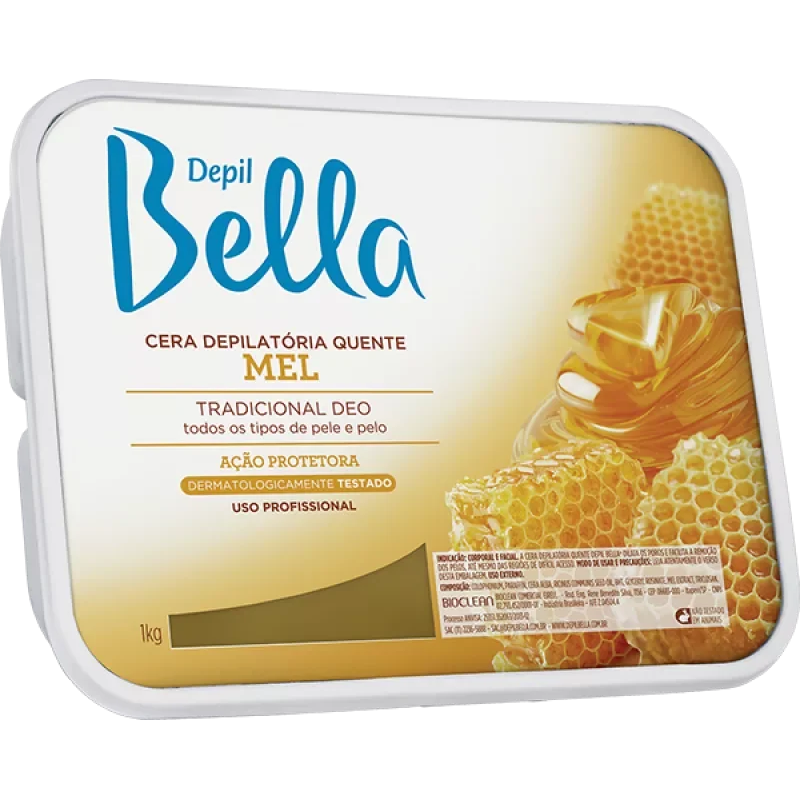Cera Depilatória Depil Bella Quente Mel 1Kg