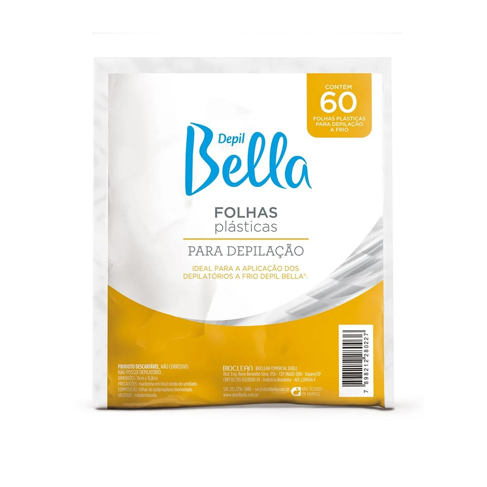 Folhas Depil Bella Plast para Depilação 60 UN