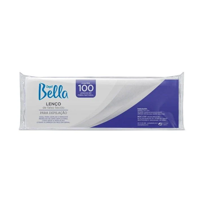 Lenços Para Depilação Depil Bella Com 100 Unidades