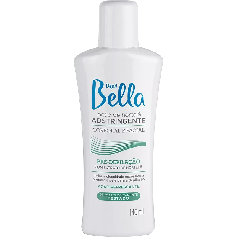 Loção Adstringente Pré Depilação Depil Bella Com Extrato De Hortelã 140ml