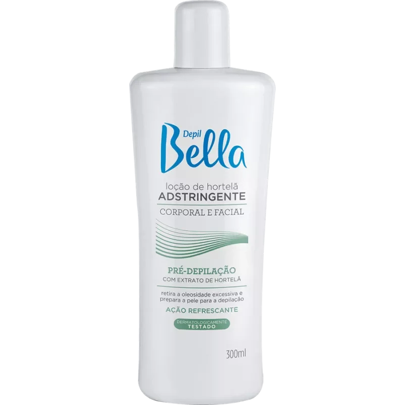 Loção Adstringente Pré Depilação Depil Bella Com Extrato De Hortelã 300ml
