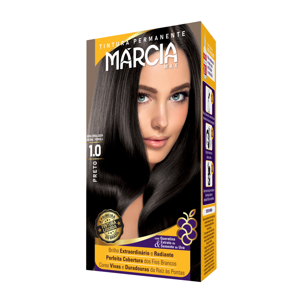Tintura Líquida Márcia 1.0 - Preto 1.0