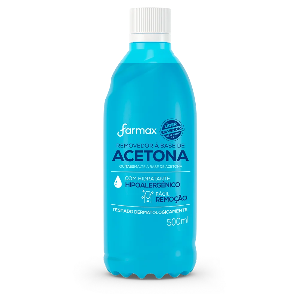 Removedor De Esmalte Farmax Com Acetona 500ml