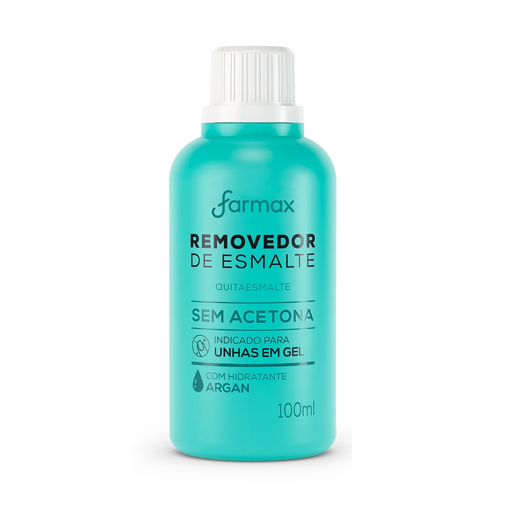 Removedor De Esmalte Farmax Sem Acetona Argan 100ml