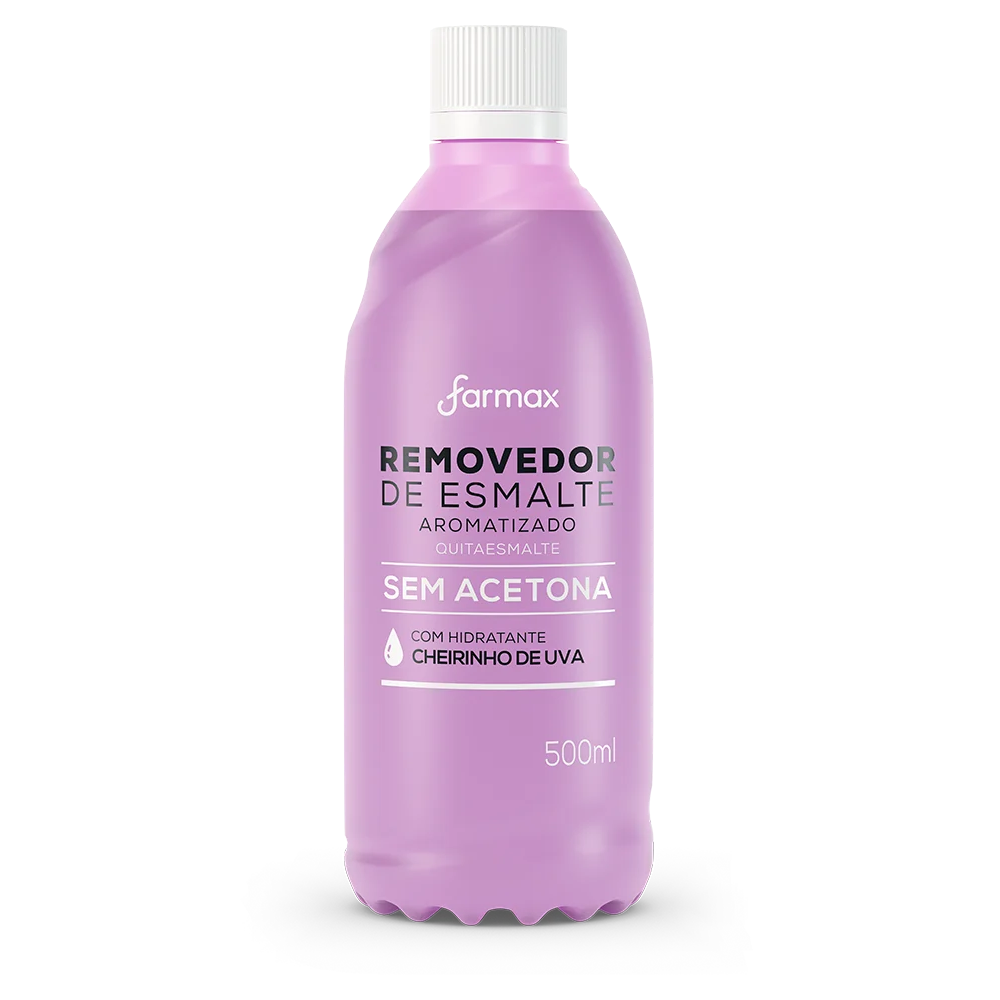 Removedor De Esmalte Farmax Sem Acetona Uva 500ml