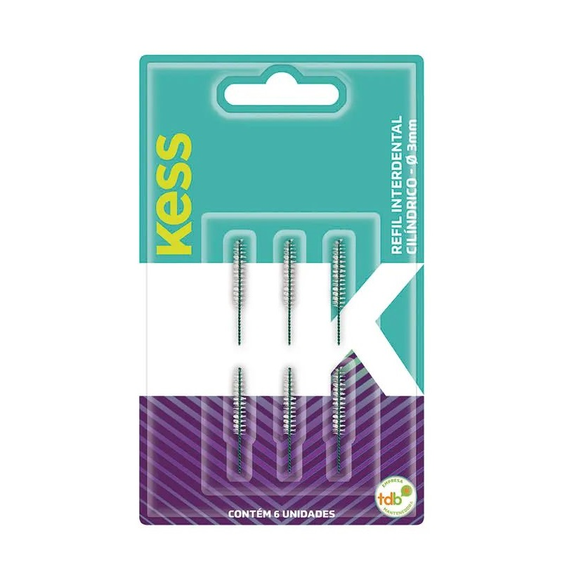 Escova Cilindrica Kess Belliz Com 6 Unidades Refil Interdental Ref. 1994